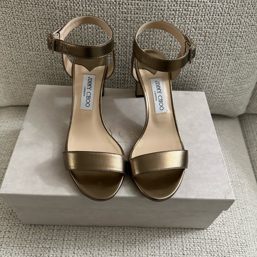 Jimmy Choo City Sandal Light Gold BRAND NEW